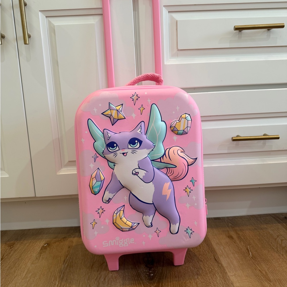 Pink Smiggle Kids' Rolling Suitcase